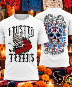 Houston Texans x Di╠üa de los Muertos 2026 Graphic T Shirt, Viral 3D Graphic Tee Houston Texans X DI UA DE Los Muertos 2026 Graphic T Shirt