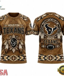 Houston Texans x Native American Heritage T Shirt, Viral 3D Graphic Tee Houston Texans X Native American Heritage T Shirt