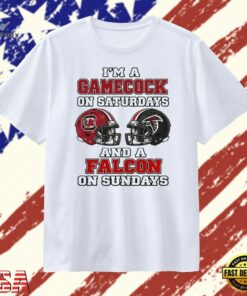 I’m a Gamecock on Saturdays and a Falcon on Sundays T Shirt, Trendy 2D Print Shirt I M A Gamecock ON Saturdays And A Falcon ON Sundays T Shirt