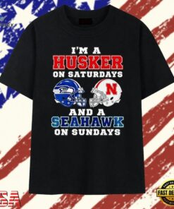 I’m a Husker on Saturdays and a Seattle Seahawk on Sundays T Shirt, Trendy 2D Print Shirt I M A Husker ON Saturdays And A Seattle Seahawk ON Sundays T Shirt