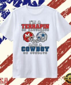 I’m a Terrapin on Saturdays and a Cowboy on Sundays T Shirt, Trendy 2D Print Shirt I M A Terrapin ON Saturdays And A Cowboy ON Sundays T Shirt