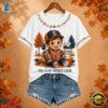Illinois Fighting Illini NCAA Fall Is My Favorite Color Football Unisex 3D Shirt, NCAA 3D Graphic Tee Illinois Fighting Illini Ncaa Fall IS MY Favorite Color Football Unisex 3D Shirt