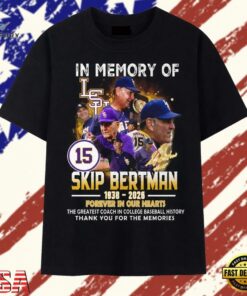 In Memory Of Skip Bertman 1938 2026 LSU Tigers Legend T Shirt, Trendy 2D Print Shirt IN Memory OF Skip Bertman 1938 2026 Lsu Tigers Legend T Shirt