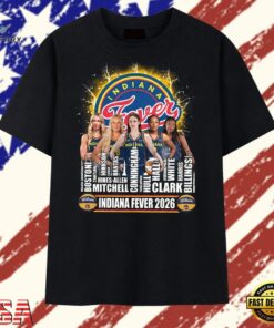 Indiana Fever 2026 Roster Caitlin Clark Basketball Graphic T Shirt, Trendy 2D Print Shirt Indiana Fever 2026 Roster Caitlin Clark Basketball Graphic T Shirt