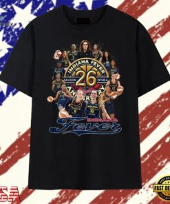 Indiana Fever 26th WNBA Season Team Roster Graphic T Shirt, Trendy 2D Print Shirt Indiana Fever 26th Wnba Season Team Roster Graphic T Shirt