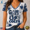 Indianapolis Colts NFL Football Flowers Team Pride V Neck T Shirt, NFL Team V Neck Tee Indianapolis Colts Nfl Football Flowers Team Pride V Neck T Shirt