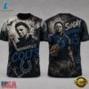Indianapolis Colts NFL Michael Myers Sunday Nightmares Horror Halloween 3D T Shirt, Sports Fans 3D Shirt Indianapolis Colts Nfl Michael Myers Sunday Nightmares Horror Halloween 3D T Shirt