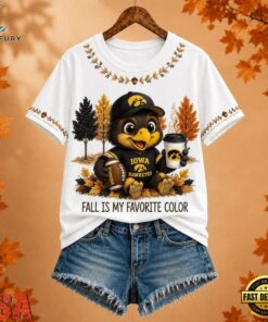 Iowa Hawkeyes NCAA Fall Is My Favorite Color Football Unisex 3D Shirt, NCAA 3D Graphic Tee Iowa Hawkeyes Ncaa Fall IS MY Favorite Color Football Unisex 3D Shirt