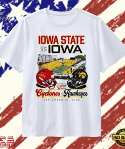 Iowa State Cyclones vs Iowa Hawkeyes Cy Hawk Game September 12 2026 T Shirt, Trendy 2D Print Shirt Iowa State Cyclones VS Iowa Hawkeyes CY Hawk Game September 12 2026 T Shirt