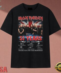 Iron Maiden 51 Years 1975 2026 Thank You For The Memories T Shirt, Music 2D Graphic Tee Iron Maiden 51 Years 1975 2026 Thank You For The Memories T Shirt