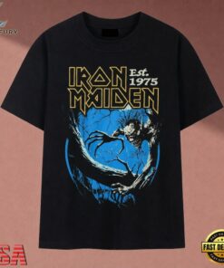 Iron Maiden Est 1975 Heavy Metal Band Vintage Graphic T Shirt, Music 2D Graphic Tee Iron Maiden Est 1975 Heavy Metal Band Vintage Graphic T Shirt