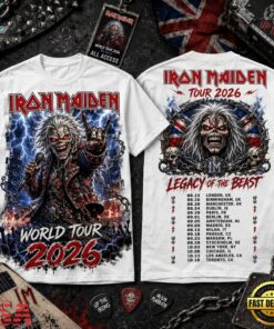 Iron Maiden Legacy of the Beast World Tour 2026 3D Shirt, Trending Music 3D Tee Iron Maiden Legacy OF The Beast World Tour 2026 3D Shirt