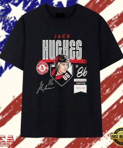 Jack Hughes 2023 All Star Center New Jersey Devils Signature T Shirt.jfif, Trendy 2D Print Shirt Jack Hughes 2023 All Star Center New Jersey Devils Signature T Shirt Jfif