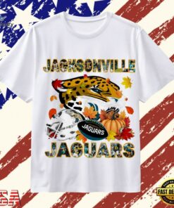 Jacksonville Jaguars Football Autumn Fall Pumpkin Graphic T Shirt, Trendy 2D Print Shirt Jacksonville Jaguars Football Autumn Fall Pumpkin Graphic T Shirt