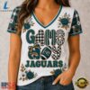 Jacksonville Jaguars NFL Football Flowers Team Pride V Neck T Shirt, NFL Team V Neck Tee Jacksonville Jaguars Nfl Football Flowers Team Pride V Neck T Shirt