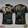 Jacksonville Jaguars NFL Michael Myers Sunday Nightmares Horror Halloween 3D T Shirt, Sports Fans 3D Shirt Jacksonville Jaguars Nfl Michael Myers Sunday Nightmares Horror Halloween 3D T Shirt
