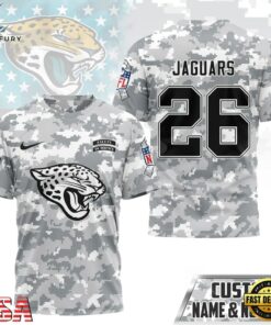Jacksonville Jaguars NFL Salute to Service Custom Name & Number Camo 3D Shirt, Sports Fans 3D Shirt Jacksonville Jaguars Nfl Salute TO Service Custom Name Number Camo 3D Shirt