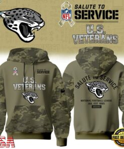 Jacksonville Jaguars NFL US Veterans Salute To Service 2026 Hoodie Shirt, Sports Fans 3D Shirt Jacksonville Jaguars Nfl US Veterans Salute TO Service 2026 Hoodie Shirt