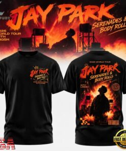 JAY PARK x LNGSHOT 2026 World Tour Serenades x Body Rolls Black T Shirt, Trending Music 3D Tee Jay Park X Lngshot 2026 World Tour Serenades X Body Rolls Black T Shirt
