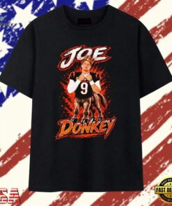 Joe Burrow Cincinnati Bengals Joe Donkey T Shirt, Trendy 2D Print Shirt Joe Burrow Cincinnati Bengals Joe Donkey T Shirt