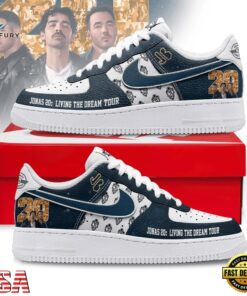 Jonas Brothers Jonas 20 Living the Dream Tour Custom Air Force 1 Shoes, Music Lover AF1 Shoes Jonas Brothers Jonas 20 Living The Dream Tour Custom Air Force 1 Shoes