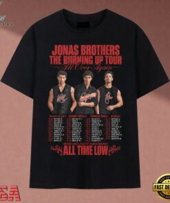 Jonas Brothers The Burning Up Tour All Over Again Concert Dates T Shirt, Music 2D Graphic Tee Jonas Brothers The Burning UP Tour All Over Again Concert Dates T Shirt