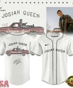 Josiah Queen Damascus Road Tour 2027 Signature White Baseball Jersey, Music Artist Baseball Jersey Josiah Queen Damascus Road Tour 2027 Signature White Baseball Jersey