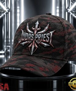 Judas Priest Steel Trident Camo Classic Cap, Music Lover Baseball Cap Judas Priest Steel Trident Camo Classic Cap
