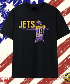 Justin Jefferson 18 Minnesota Vikings Jets T Shirt, Trendy 2D Print Shirt Justin Jefferson 18 Minnesota Vikings Jets T Shirt
