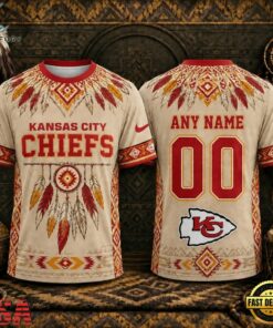 Kansas City Chiefs 2026 NFL Native American Heritage 3D Shirt, Sports Fans 3D Shirt Kansas City Chiefs 2026 Nfl Native American Heritage 3D Shirt