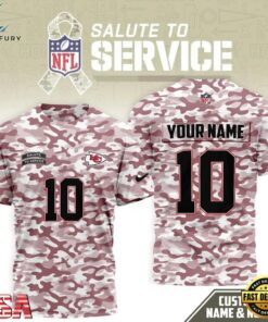 Kansas City Chiefs 2026 NFL Salute to Service Camo New Design 3D Shirt, Sports Fans 3D Shirt Kansas City Chiefs 2026 Nfl Salute TO Service Camo New Design 3D Shirt