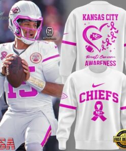 Kansas City Chiefs Breast Cancer Awareness 2026 New Design Sweatshirt, Viral 3D Graphic Tee Kansas City Chiefs Breast Cancer Awareness 2026 New Design Sweatshirt