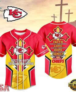 Kansas City Chiefs NFL Blessed Beyond The Score Baseball Jersey, NFL Baseball Shirt Kansas City Chiefs Nfl Blessed Beyond The Score Baseball Jersey