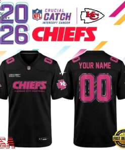 Kansas City Chiefs NFL Crucial Catch 2026 Black Limited Edition Football Jersey, Fashion Football Jersey Kansas City Chiefs Nfl Crucial Catch 2026 Black Limited Edition Football Jersey