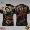 Kansas City Chiefs NFL Michael Myers Sunday Nightmares Horror Halloween 3D T Shirt, Sports Fans 3D Shirt Kansas City Chiefs Nfl Michael Myers Sunday Nightmares Horror Halloween 3D T Shirt