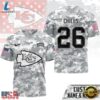 Kansas City Chiefs NFL Salute to Service Custom Name & Number Camo 3D Shirt, Sports Fans 3D Shirt Kansas City Chiefs Nfl Salute TO Service Custom Name Number Camo 3D Shirt