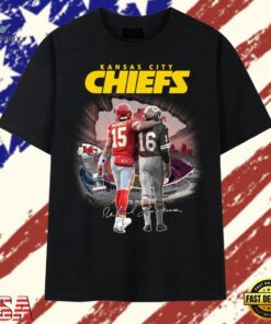 Kansas City Chiefs Patrick Mahomes And Len Dawson Signatures T Shirt, Trendy 2D Print Shirt Kansas City Chiefs Patrick Mahomes And Len Dawson Signatures T Shirt