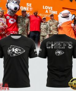 Kansas City Chiefs Salute To Service 2026 Limited Edition Black T Shirt, Viral 3D Graphic Tee Kansas City Chiefs Salute TO Service 2026 Limited Edition Black T Shirt
