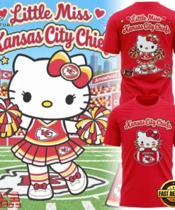 Kansas City Chiefs x Kitty Little Miss 2026 T Shirt, Viral 3D Graphic Tee Kansas City Chiefs X Kitty Little Miss 2026 T Shirt