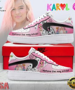Karol G Manana Fue Muy Bonito Pink Reggaeton Music Graphic Air Force 1 Shoes Sneakers, Music Lover AF1 Shoes Karol G Manana Fue Muy Bonito Pink Reggaeton Music Graphic Air Force 1 Shoes Sneakers