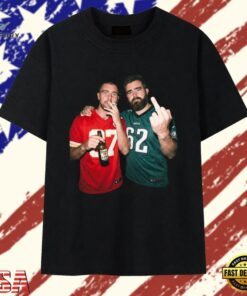 Kelce Brothers Travis Kelce And Jason Kelce Football Graphic T Shirt, Trendy 2D Print Shirt Kelce Brothers Travis Kelce And Jason Kelce Football Graphic T Shirt