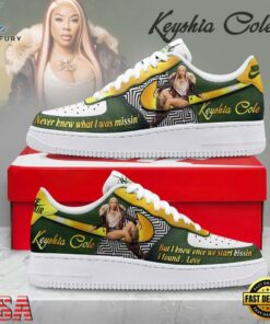 Keyshia Cole Custom Air Force 1 Shoes, Music Lover AF1 Shoes Keyshia Cole Custom Air Force 1 Shoes