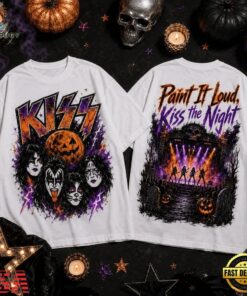 KISS Paint It Loud Halloween Night 3D Shirt, Trending Music 3D Tee Kiss Paint IT Loud Halloween Night 3D Shirt