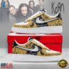 Korn Band Nu Metal Yellow Graphic Air Force 1 Shoes Sneakers, Music Lover AF1 Shoes Korn Band NU Metal Yellow Graphic Air Force 1 Shoes Sneakers