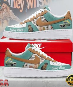 Lainey Wilson Teal Bell Bottom Country Music Graphic Air Force 1 Shoes Sneakers, Music Lover AF1 Shoes Lainey Wilson Teal Bell Bottom Country Music Graphic Air Force 1 Shoes Sneakers