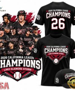 Lake Elsinore Storm 2026 California League Champions Black T Shirt, Viral 3D Graphic Tee Lake Elsinore Storm 2026 California League Champions Black T Shirt
