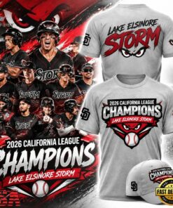Lake Elsinore Storm 2026 California League Champions Limited Edition 3D Shirt, Viral 3D Graphic Tee Lake Elsinore Storm 2026 California League Champions Limited Edition 3D Shirt