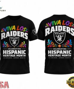Las Vegas Raiders 2026 Latino Heritage Month Viva Los T Shirt, Viral 3D Graphic Tee Las Vegas Raiders 2026 Latino Heritage Month Viva Los T Shirt