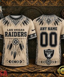 Las Vegas Raiders 2026 NFL Native American Heritage 3D Shirt, Sports Fans 3D Shirt Las Vegas Raiders 2026 Nfl Native American Heritage 3D Shirt