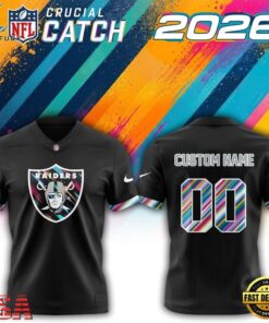 Las Vegas Raiders NFL 2026 Crucial Catch Limited Edition Black Football Jersey, Fashion Football Jersey Las Vegas Raiders Nfl 2026 Crucial Catch Limited Edition Black Football Jersey